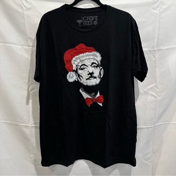 Chive Tees Black Holiday Graphic T-Shirt - Picture 1 of 4